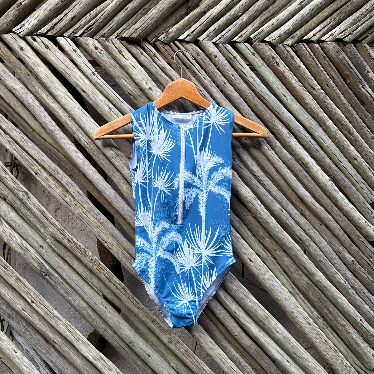 Blue Bay Sleeveless Front Zip Swimsuit