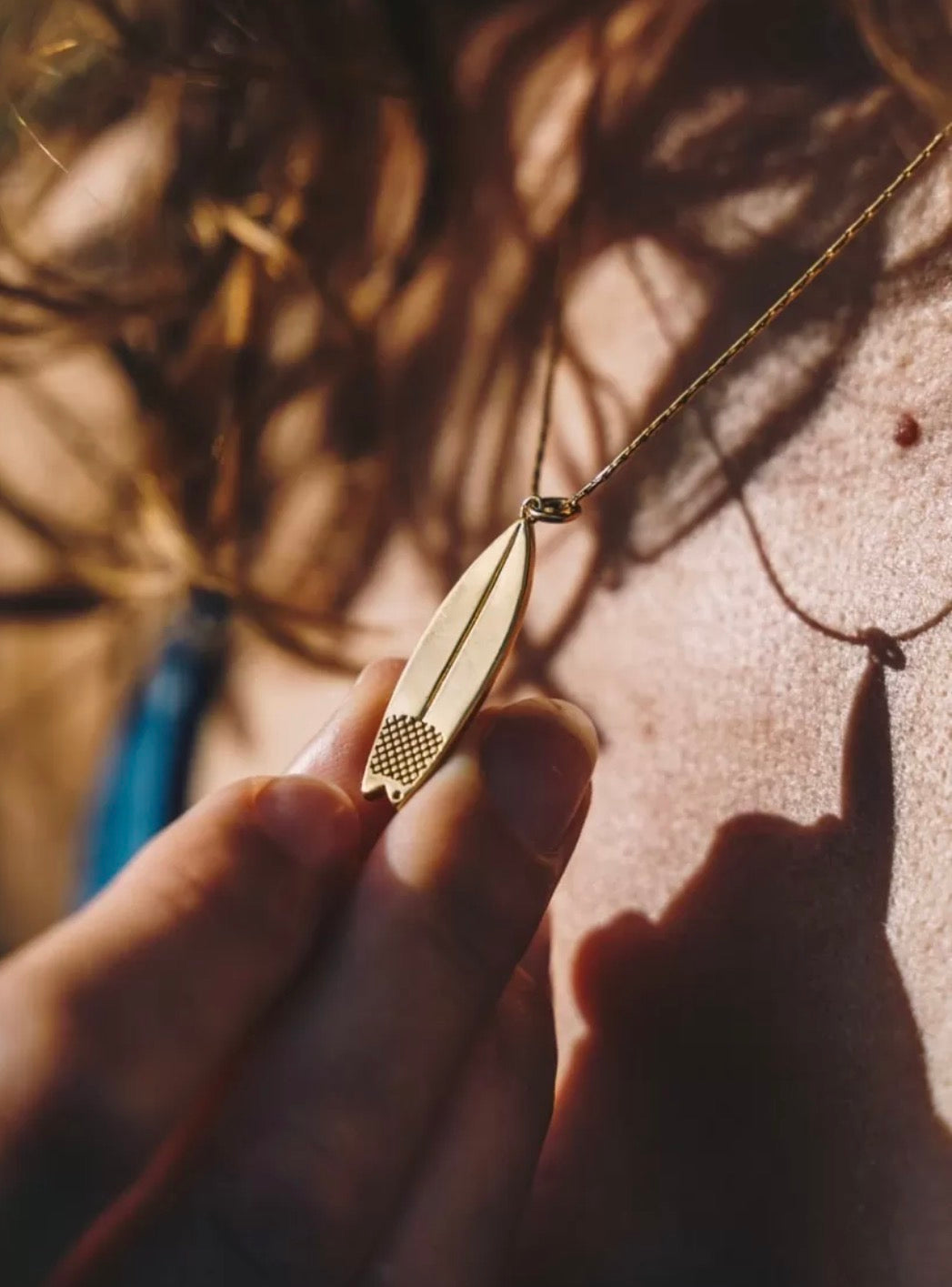 Gold Shortboard Necklace