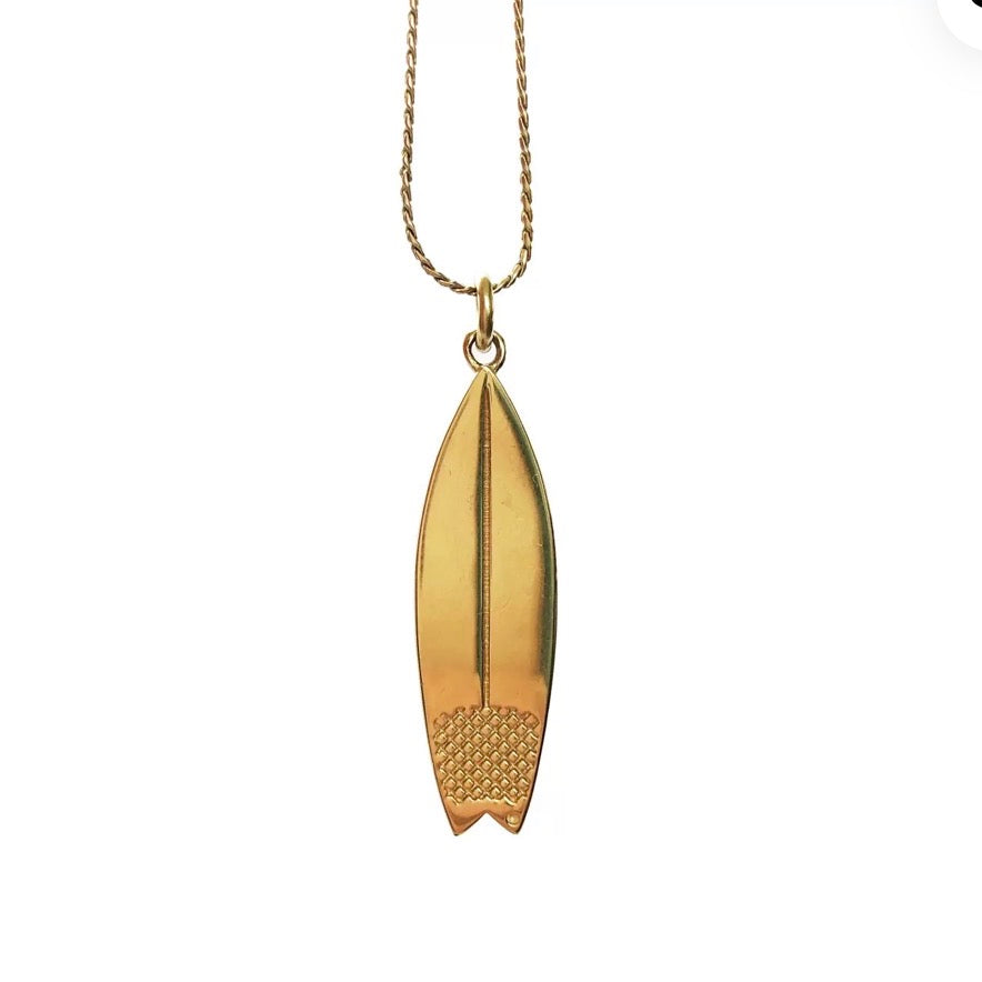 Gold Shortboard Necklace