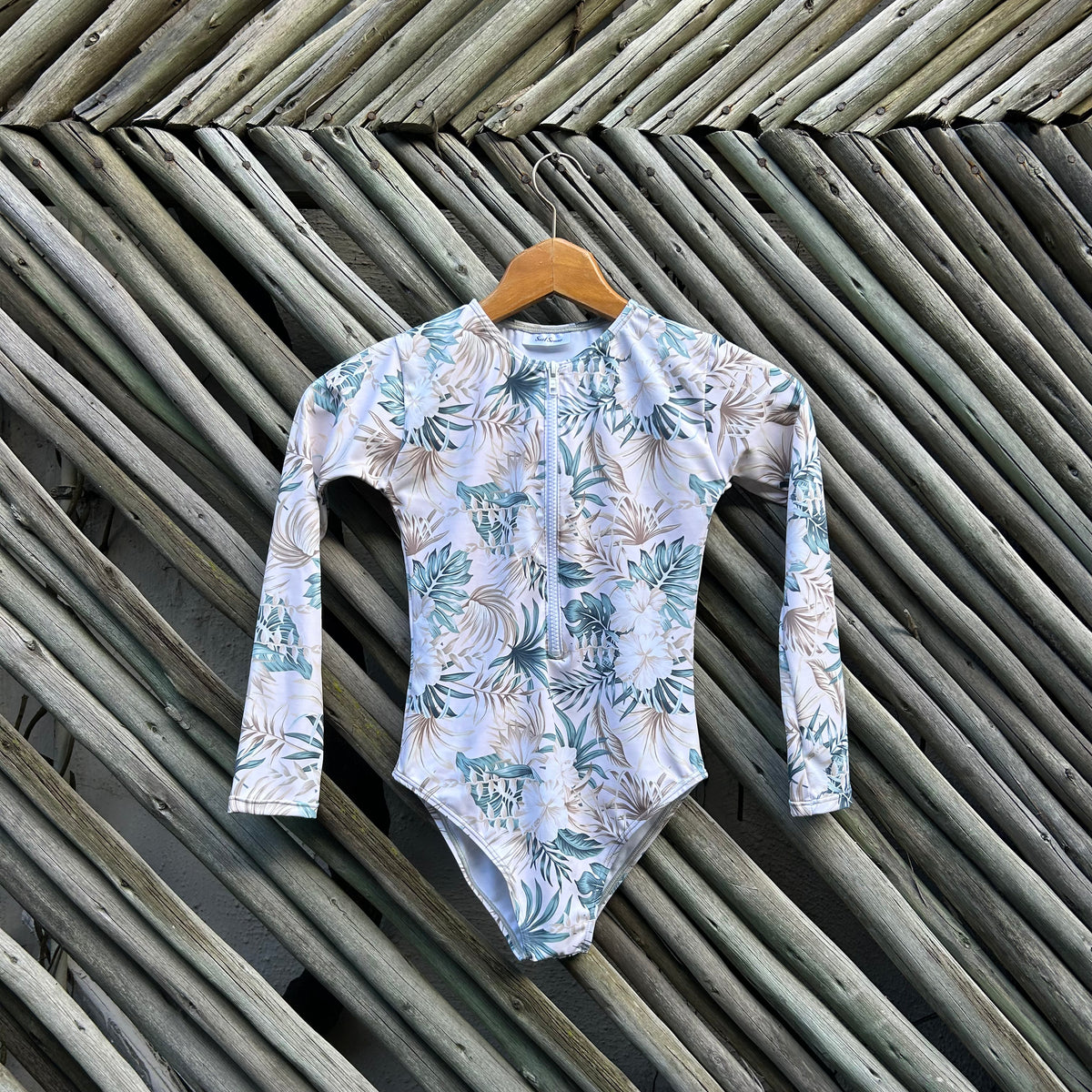 Hibiscus Youth Front Zip Swimsuit