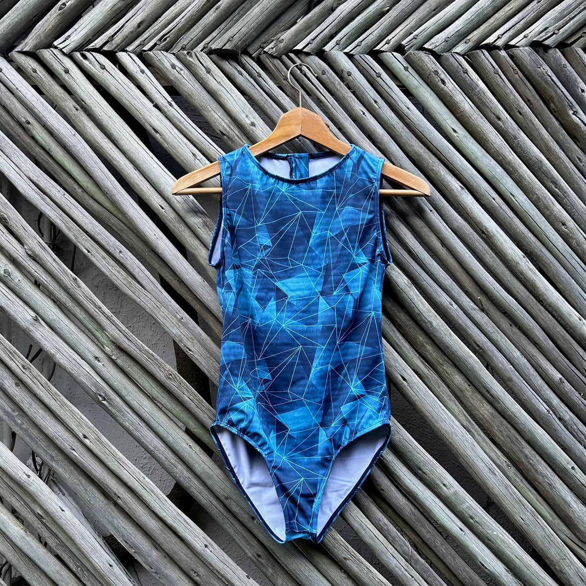 Blue Diamond Sleeveless Swimsuit