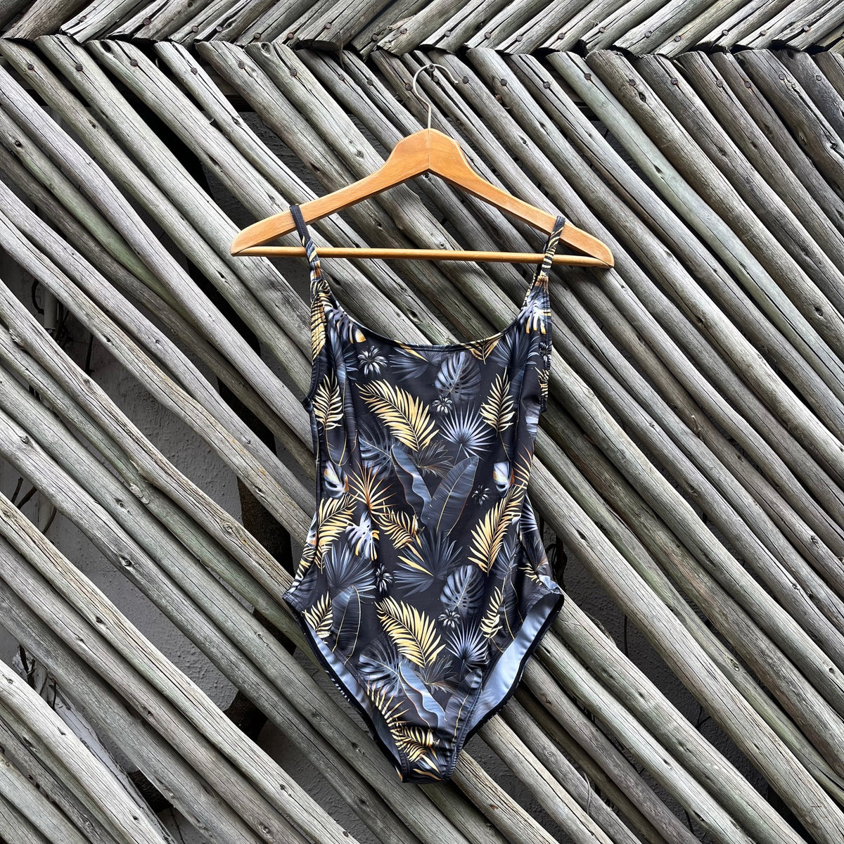 Gold Leaf Strap Swimsuit