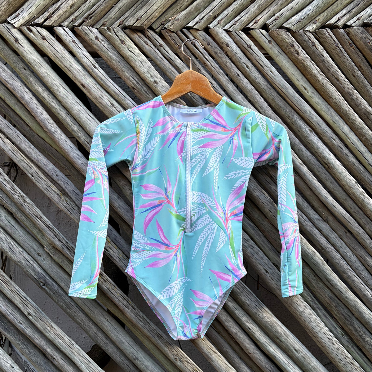 Maui Blue Youth Front Zip Swimsuit