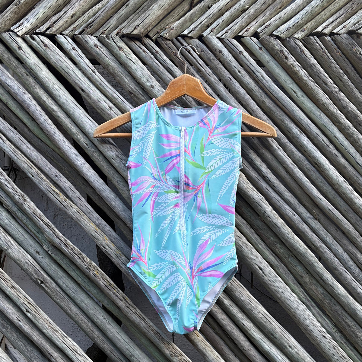 Maui Blue Sleeveless Youth Swimsuit