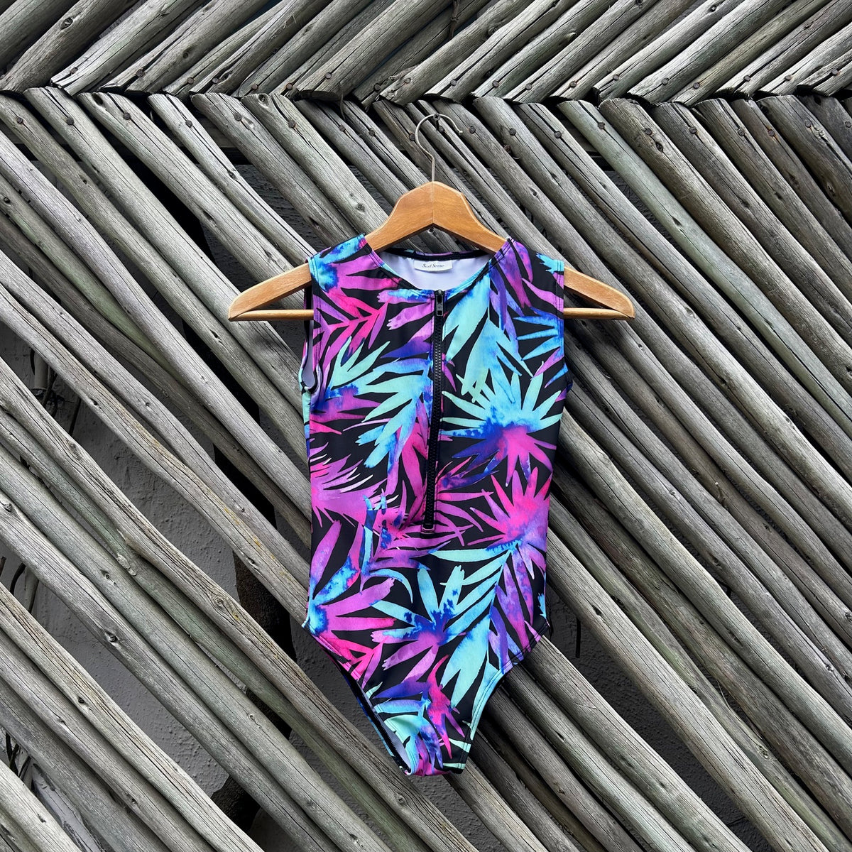 Rasberry Fizz Sleeveless Youth Swimsuit