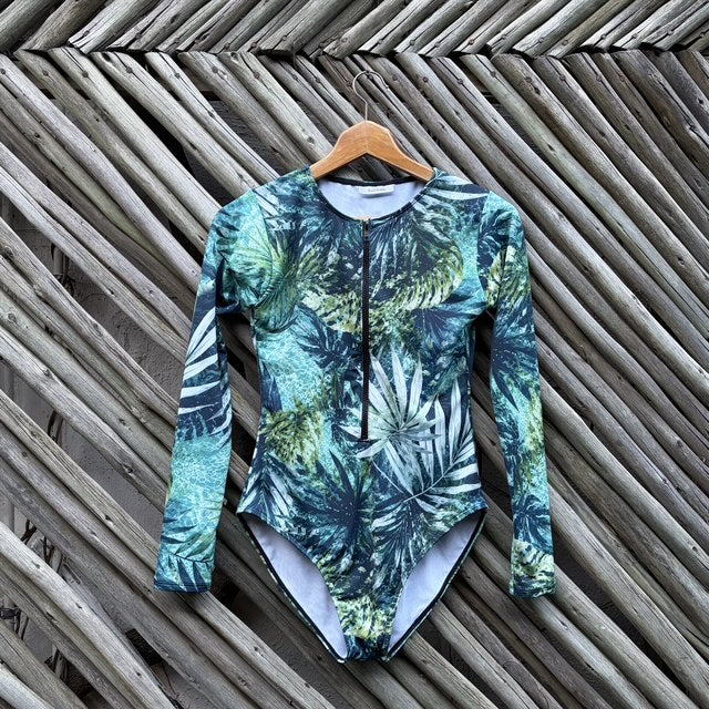 Emerald Sea Front Zip Swimsuit
