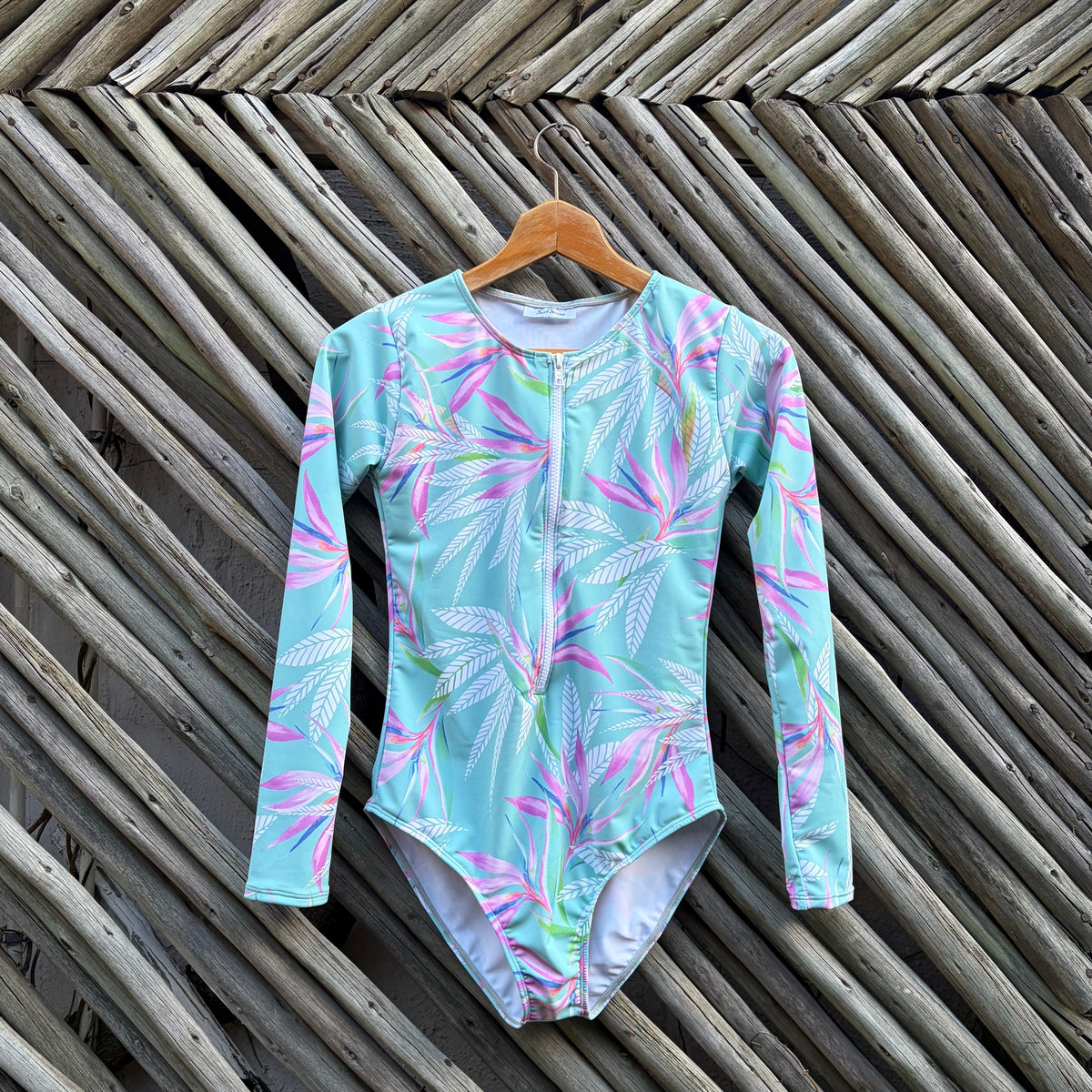 Maui Blue Front Zip Swimsuit