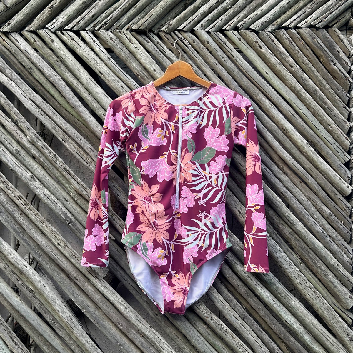 Floral Reef Front Zip Swimsuit