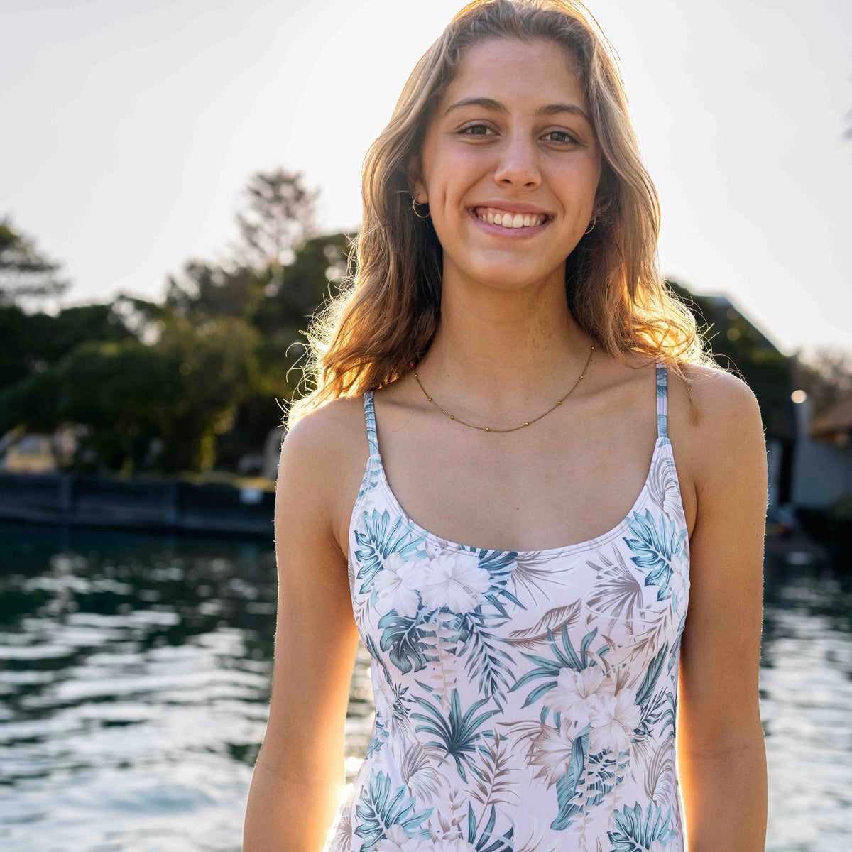 Hibiscus Strap Swimsuit