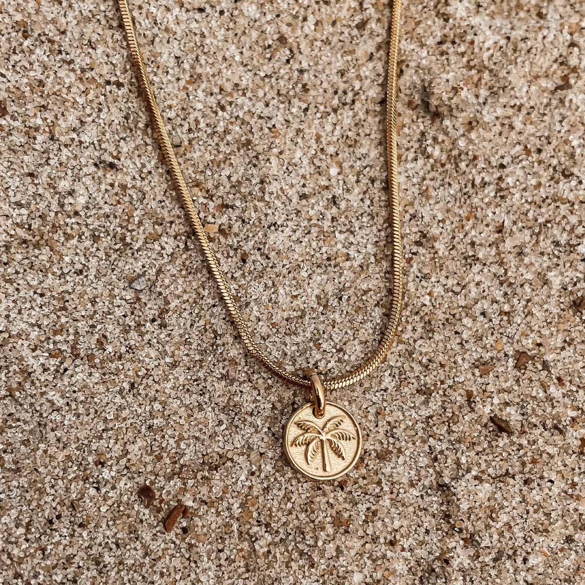 Mini Palm Coin Necklace