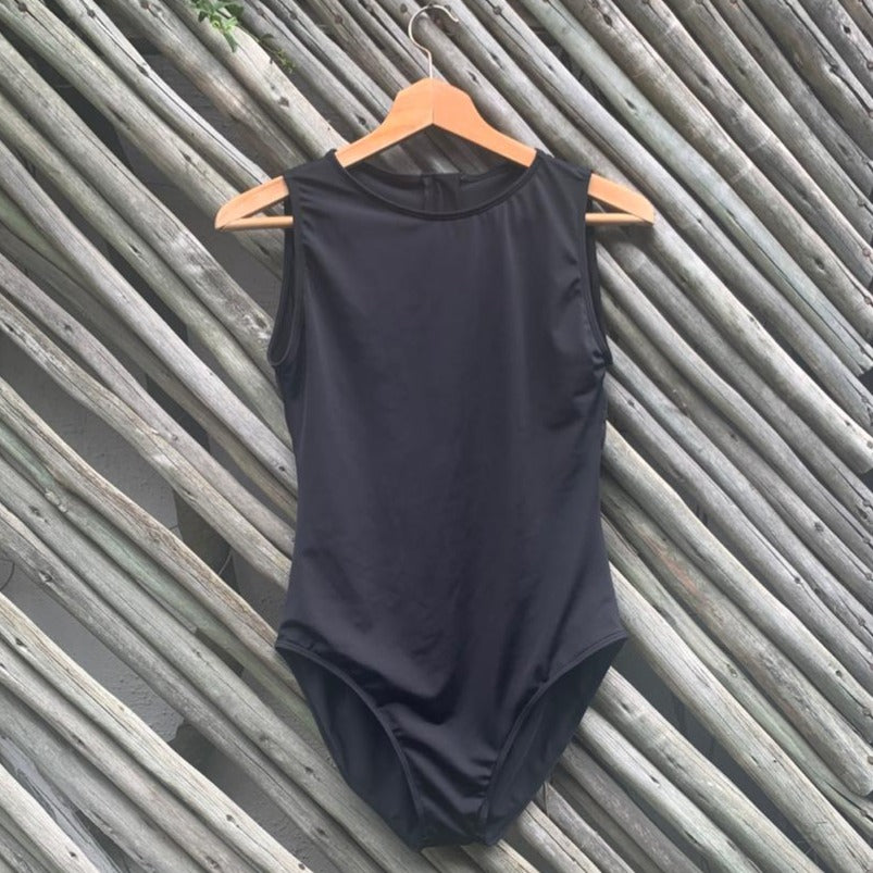 Classic Black Sleeveless Swimsuit